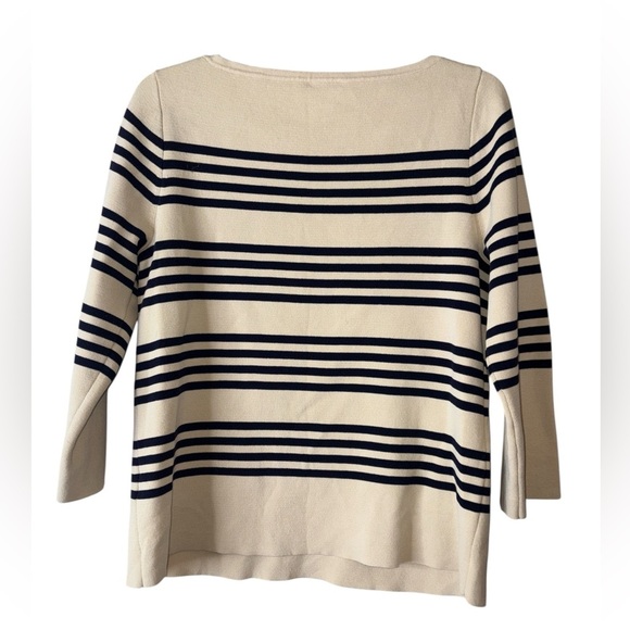 J. Crew Cream and Black Striped Blouse - Picture 3 of 4